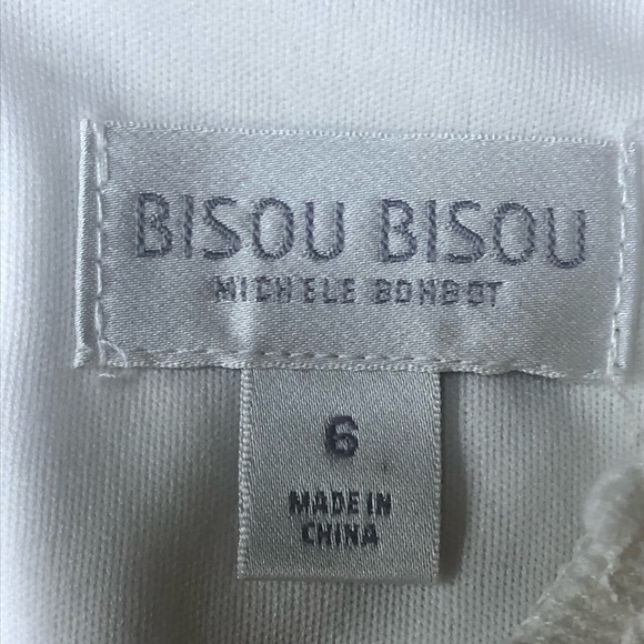 Bisou Bisou Ivory Lacey Sleeveless Dress Size 6 NWT - Picture 3 of 6